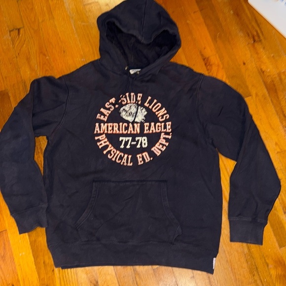 American Eagle Outfitters Other - VTG Y2K AMERICAN EAGLE OUTFITTERS BLUE HOODIE EAST SIDE LIONS LG